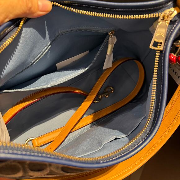 Coach Laurel Shoulder Bag In Signature Denim CY702 & gift receipt - Picture 16 of 16